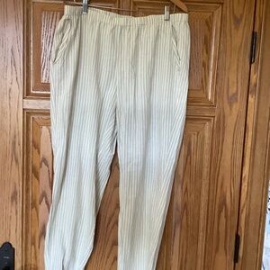 Eileen Fisher Striped Pants with POCKETS!!! ...perfect for dress or casual wear!